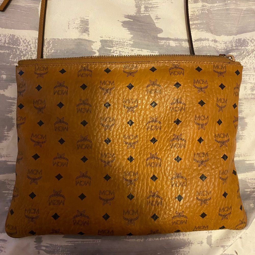 Mcm canvas cross body bag